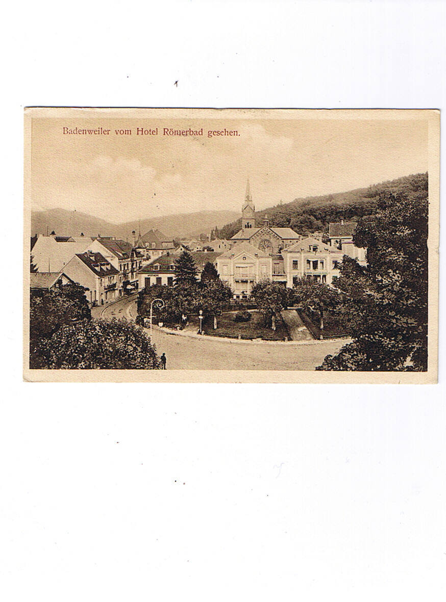 BADENWEILER   Hotel Romerbad    Circulée   1911 - Hochschwarzwald