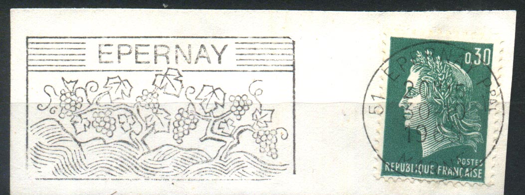 Flamme Sur Fragment 51 EPERNAY Ppal 1969 Epernay - Mechanical Postmarks (Advertisement)