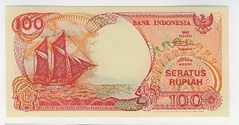 Billet De 100 Rupiahs Usagé - Indonesia