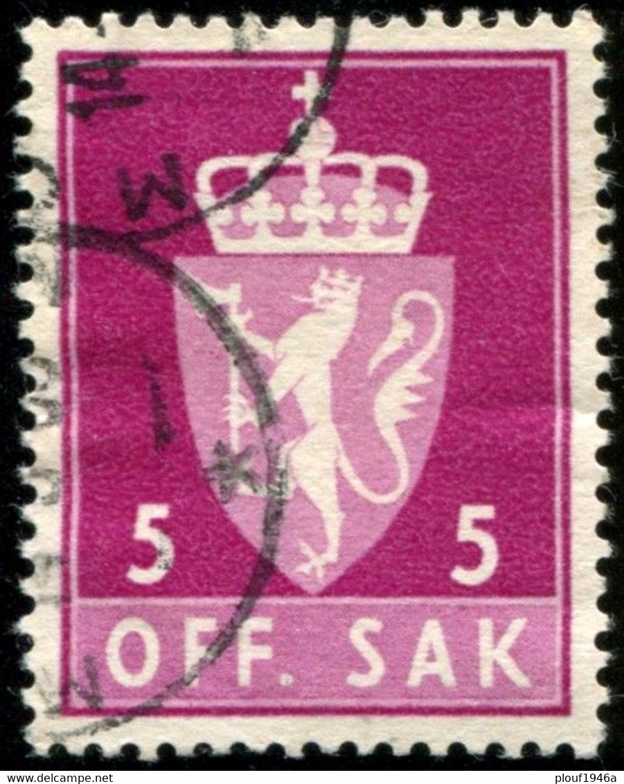 Pays : 352,02 (Norvège : Haakon VII)  Yvert Et Tellier N°:  S   67 (A) (o) - Oficiales