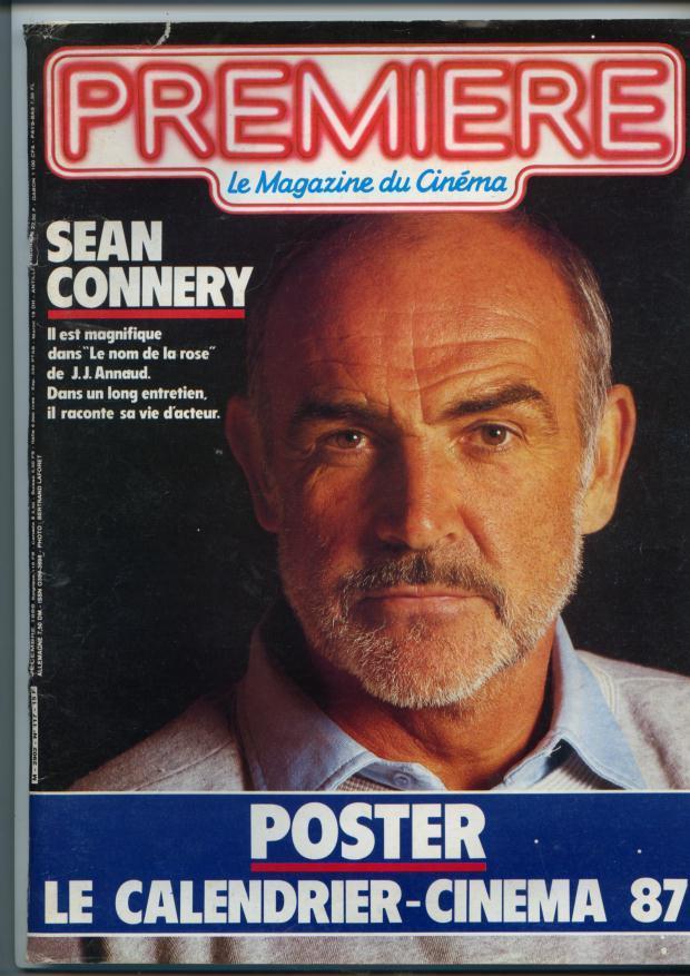 Première Le Magazine Du Cinéma Couverture Sean Connery N°117 - Cinema