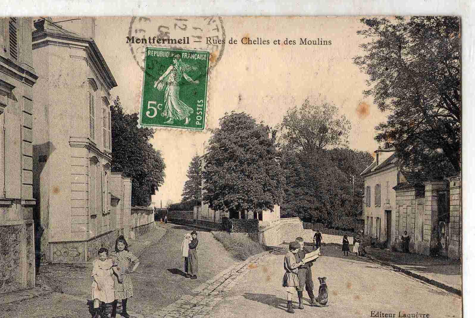 93 MONTFERMEIL Rues De Chelles Et Des Moulins   Superbe - Montfermeil