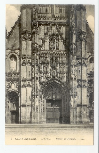 Saint Riquier: L' Eglise, Détail Du Portail (06-1326) - Saint Riquier