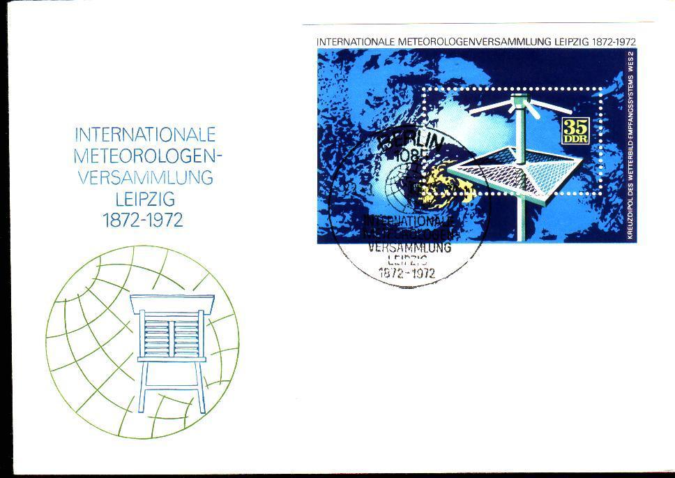 Fdc Sciences > Climat & Météorologie DDR 1972 Appareil Kreuzdipol Wes-2 - Climate & Meteorology