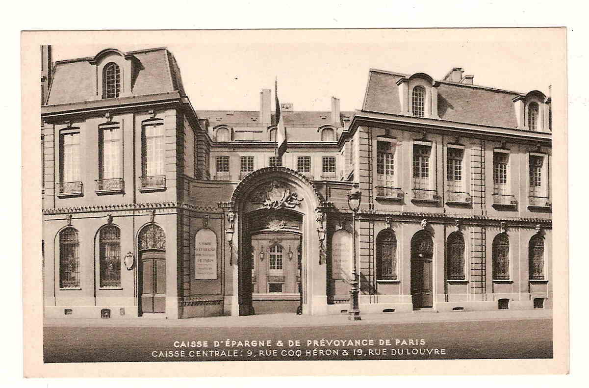 Caisse D´Epargne Et De Prévoyance De PARIS. - Banken