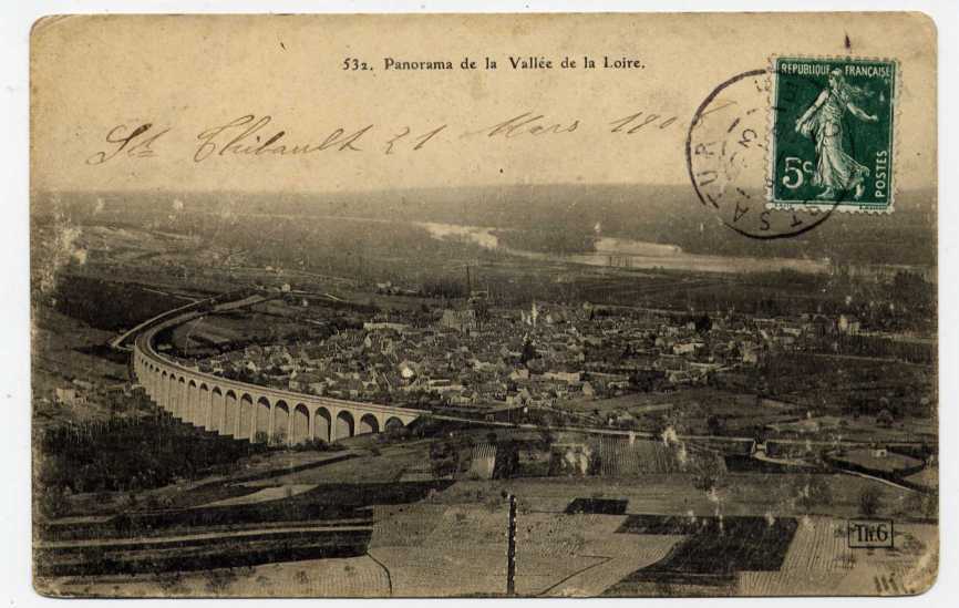 E1  - PANORAMA De La Vallée De La Loire (Carte écrite à SAINT-THIBAULT Et Oblitérée à SAINT-SATUR - 1908) - Saint-Satur