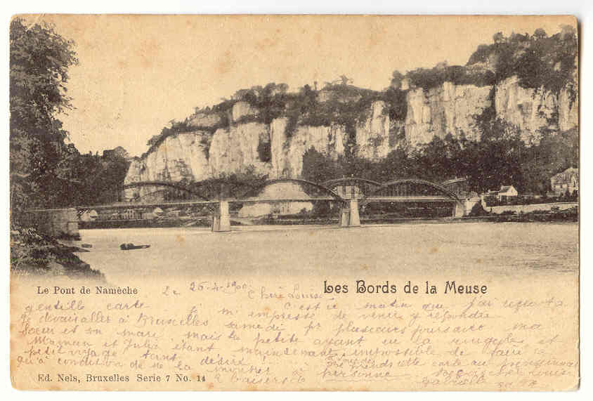 933 - Les Bords De La Meuse - Le Pont De Nammèche "1900" - Andenne