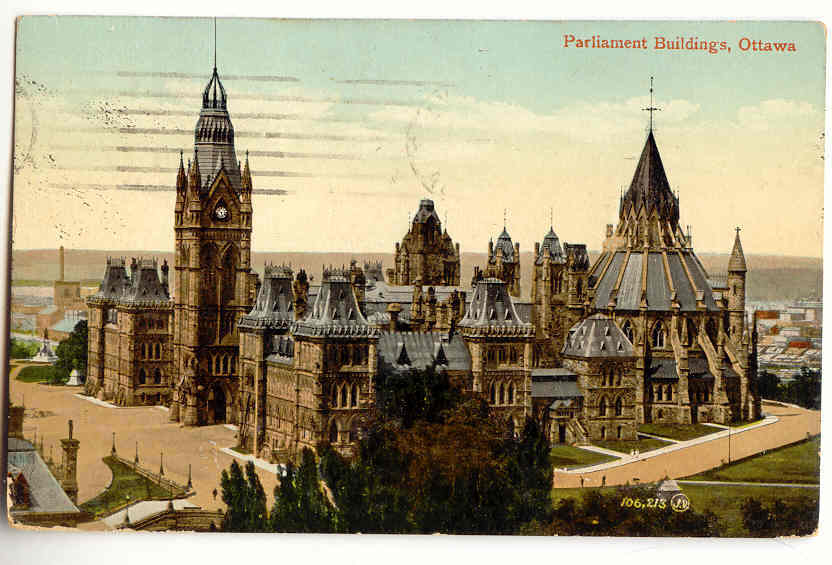 497 - Parliament Buildings, OTTAWA "en Couleurs" - Ottawa