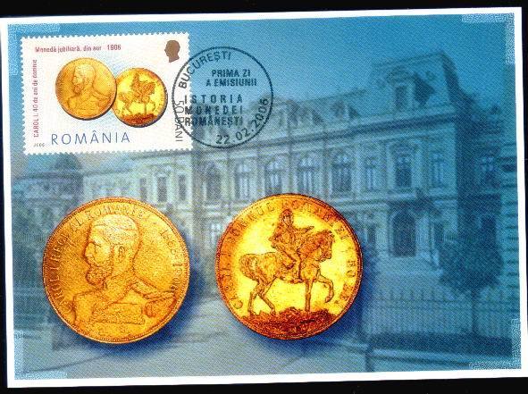 THE ROMANIAN COIN HISTORY GOLDEN COINS,MAXIMUM CARD News 2006. - Münzen