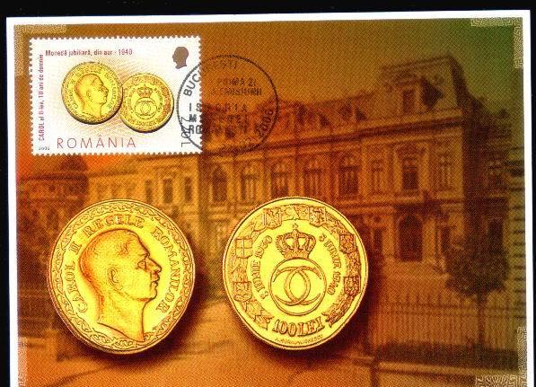 THE ROMANIAN COIN HISTORY GOLDEN COINS,MAXIMUM CARD News 2006. - Munten
