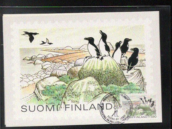 FINLANDE CARTE MAXIMUM  YVERT 884 GOLFE DE FINLANDE - Maximumkaarten