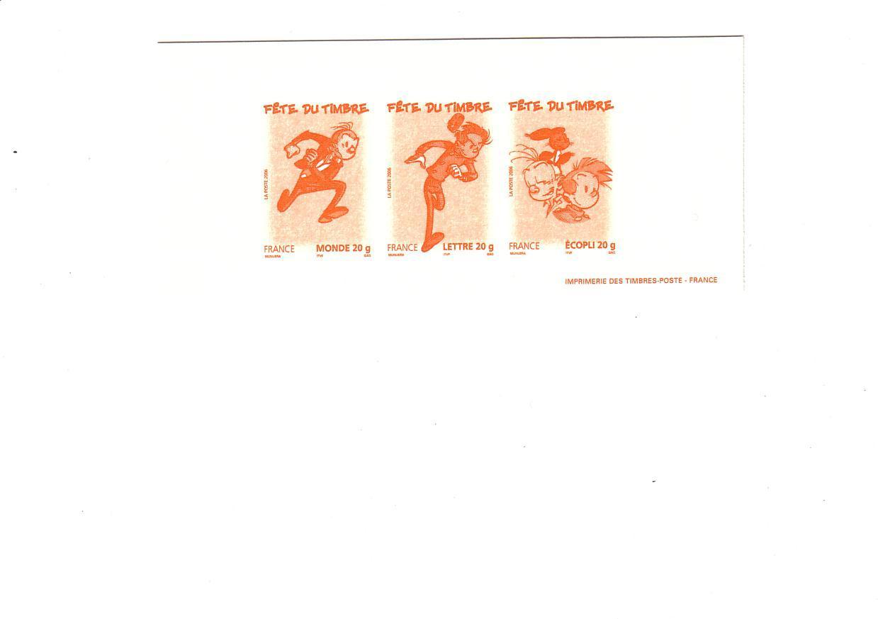 FRANCE : GRAVURE Des 3 Timbres " FETE DU TIMBRE 2006"  SPIROU - Comics