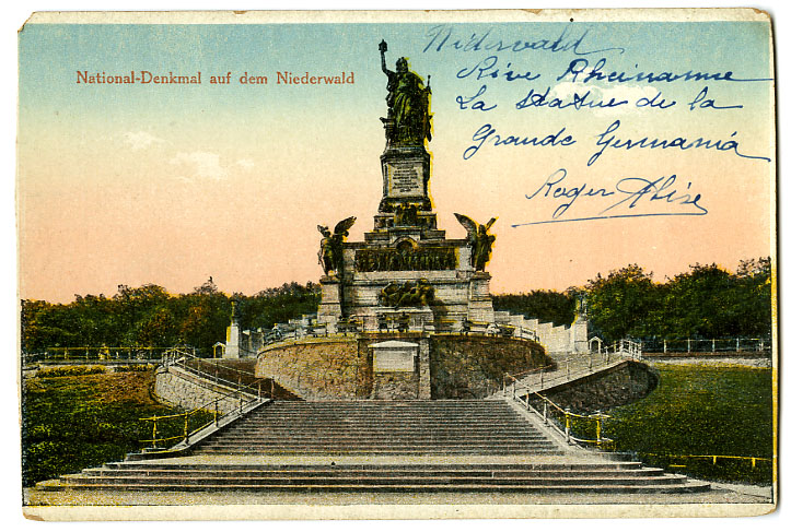 {17078} Allemagne National Denkmal Auf Dem Niederwald .  écrite - Rheingau