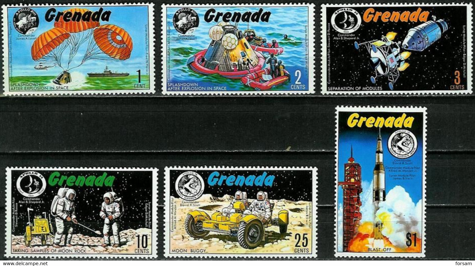 GRENADA..1971..Michel # 406-411...MLH. - Grenade (...-1974)