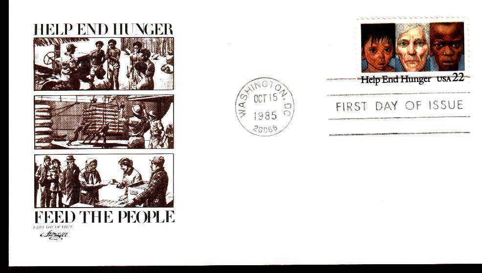 Fdc Organisations > Contre La Faim Usa 1985 Help End Hunger Visages Secours - Against Starve