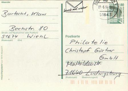 A0010 - Carte Postale Deutsche Bundepost 80 - Par Lot De 3 Cartes - Très Beaux Cachets - Colecciones