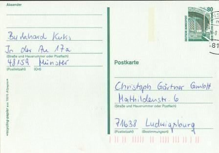A0010 - Carte Postale Deutsche Bundepost 80 - Par Lot De 3 Cartes - Très Beaux Cachets - Colecciones