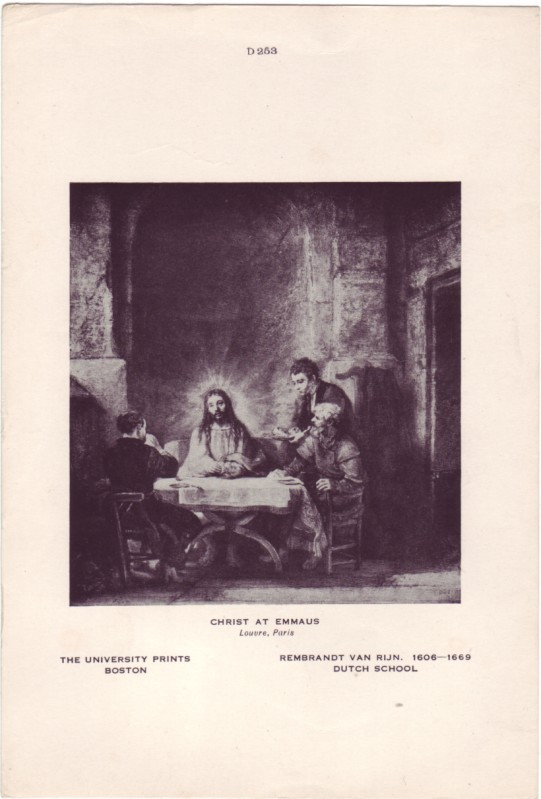 Rembrandt - Christ At Emmaus - Other & Unclassified