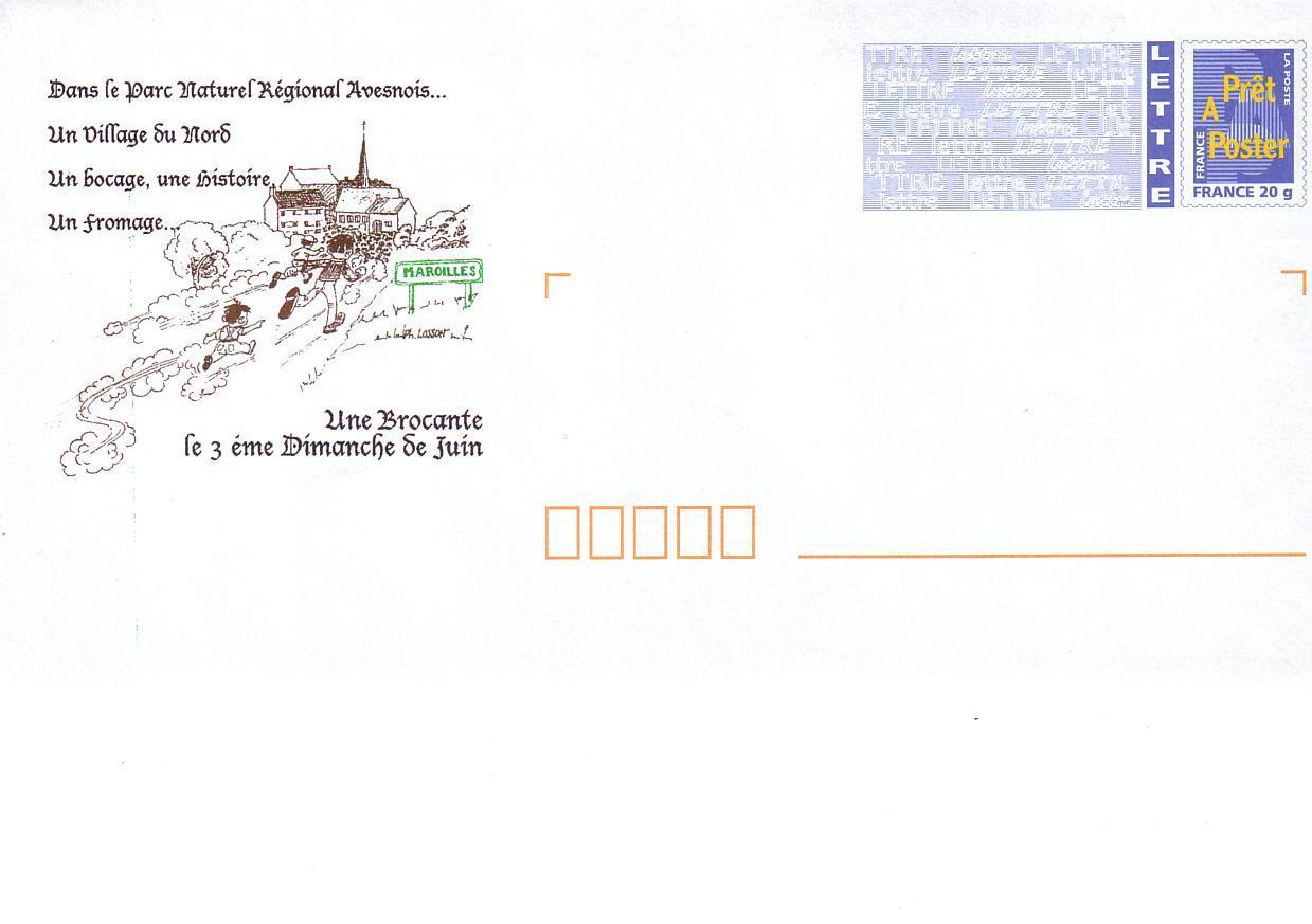 PAP MAROILLES (NORD) : PARC NATUREL REGIONAL D'AVESNOIS (Evocation Du Fromage Et COURSE PEDESTRE) RARE Tirage LIMITE - PAP: Aufdrucke/Blaues Logo