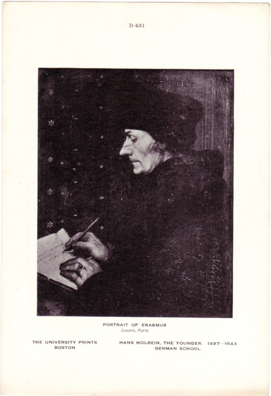 Holbein Le Jeune - Portrait D'Erasme (Erasmus) - Other & Unclassified