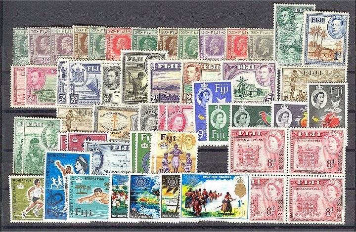 FIJI, GROUP MOSTLY NH SOME OLDER LIGHT HINGED +  USED 1900-1982 - Fiji (1970-...)