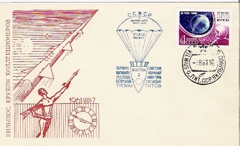 URSS / VOSTOK 2 - TITOV /  VILNIUS  / 07.08.1961 - Rusia & URSS