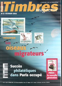 Timbres Magazine No 21 Février 2002 Les Oiseaux Migrateurs. - French (from 1941)