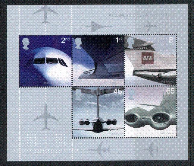 (120) GB / UK / Great Britain / Grande Bretagne / Angleterre  Planes Sheet / Bf Avions  ** / Mnh Michel BL 13 - Blocks & Miniature Sheets