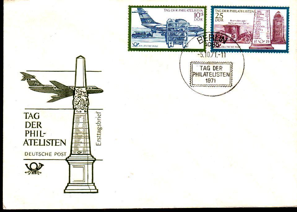 Fdc Philatélie & Monnaies >  Divers DDR 1971 Courrier Aérodrome & Colonne Militaire Postale Voiture De Mesure Zurner - Andere & Zonder Classificatie