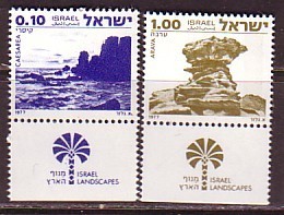 K0096 - ISRAEL Yv N°657/58 ** AVEC TAB PAYSAGES - Neufs (avec Tabs)