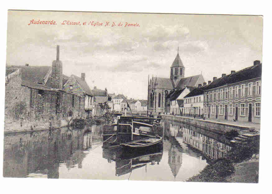 Oudenaarde L´escaut Et L'eglise N.D De Pamele (cliché Walschaerts N°9) Ongelopen - Oudenaarde