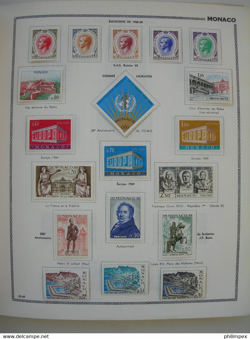 MONACO - SUPERB COLLECTION IN THIAUDE ALBUM, UNUSED VERY LIGHT HINGED! - Lots & Serien