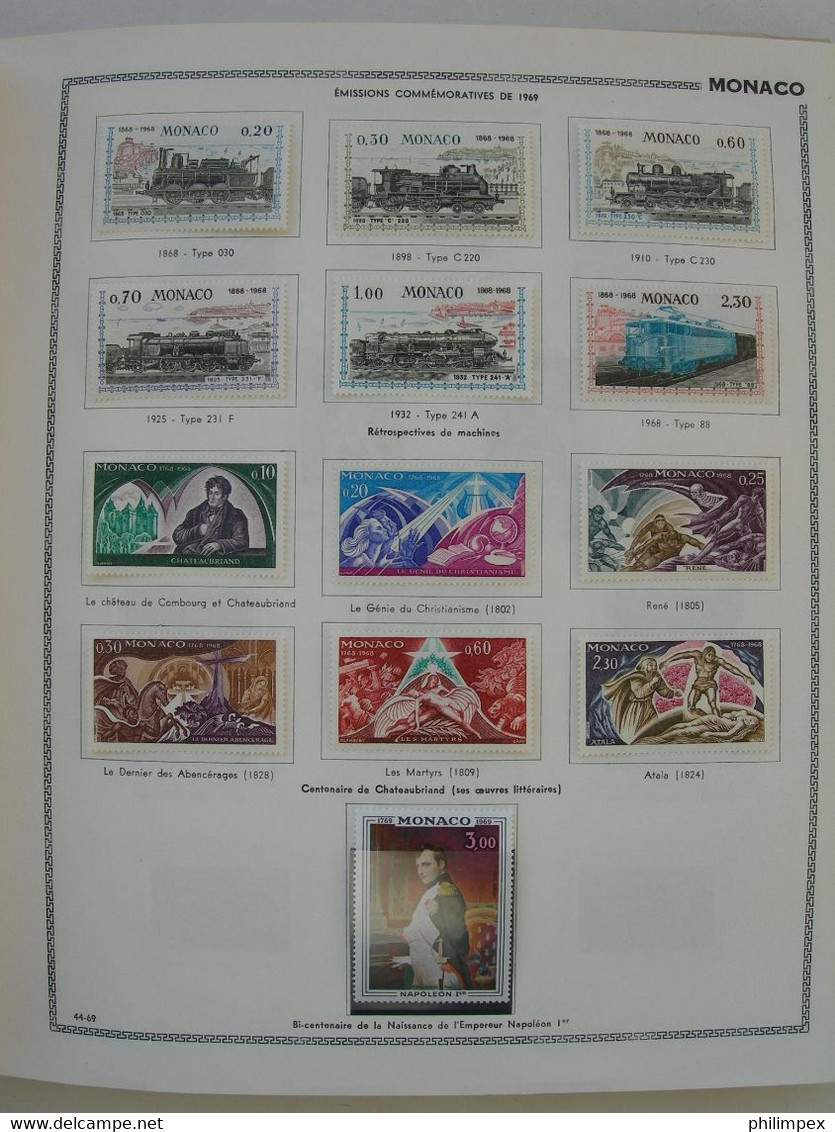 MONACO - SUPERB COLLECTION IN THIAUDE ALBUM, UNUSED VERY LIGHT HINGED! - Collections, Lots & Series