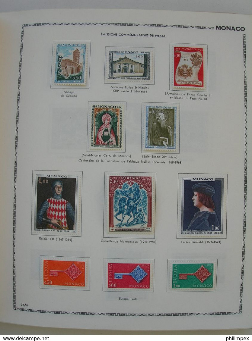 MONACO - SUPERB COLLECTION IN THIAUDE ALBUM, UNUSED VERY LIGHT HINGED! - Collections, Lots & Series