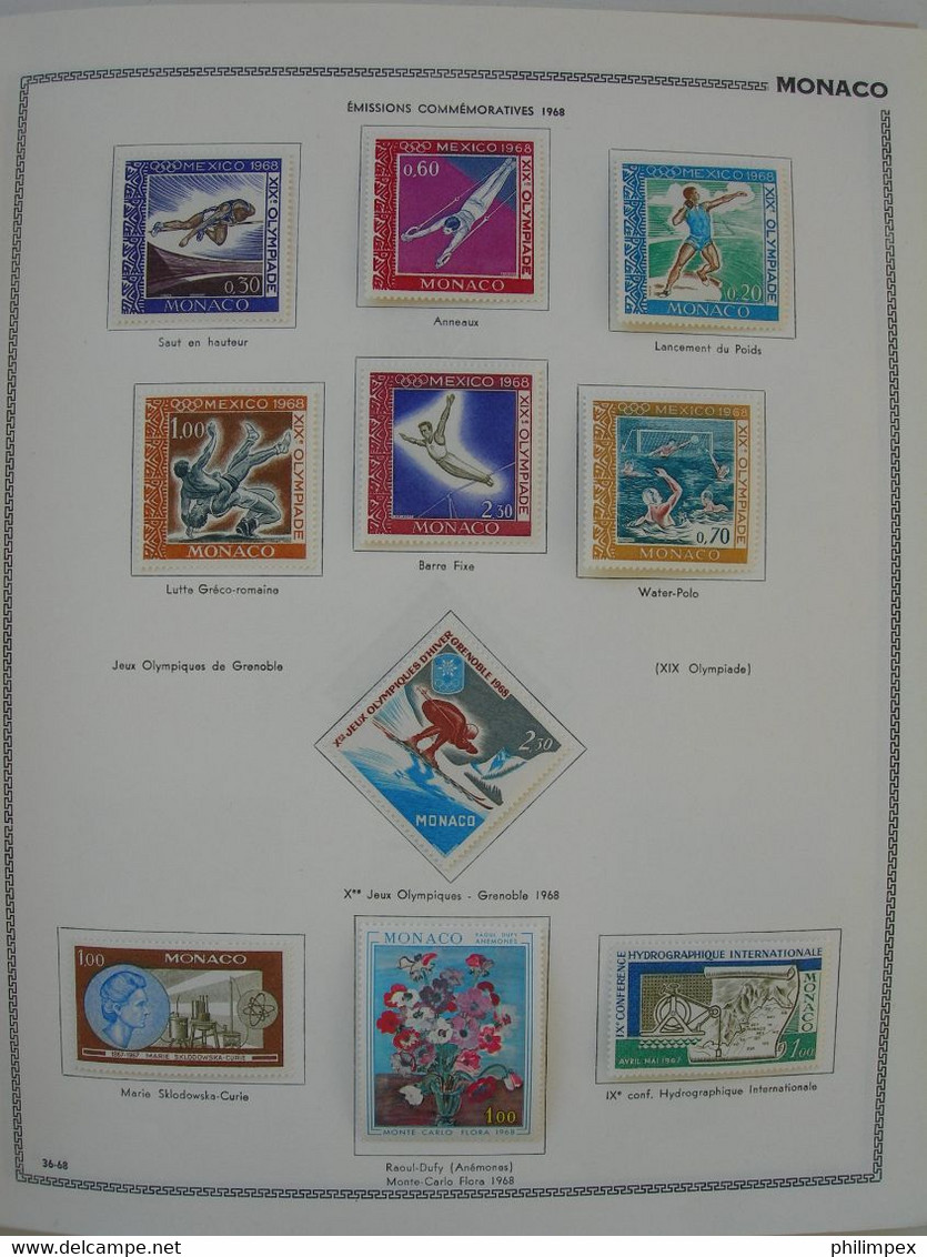 MONACO - SUPERB COLLECTION IN THIAUDE ALBUM, UNUSED VERY LIGHT HINGED! - Collections, Lots & Series