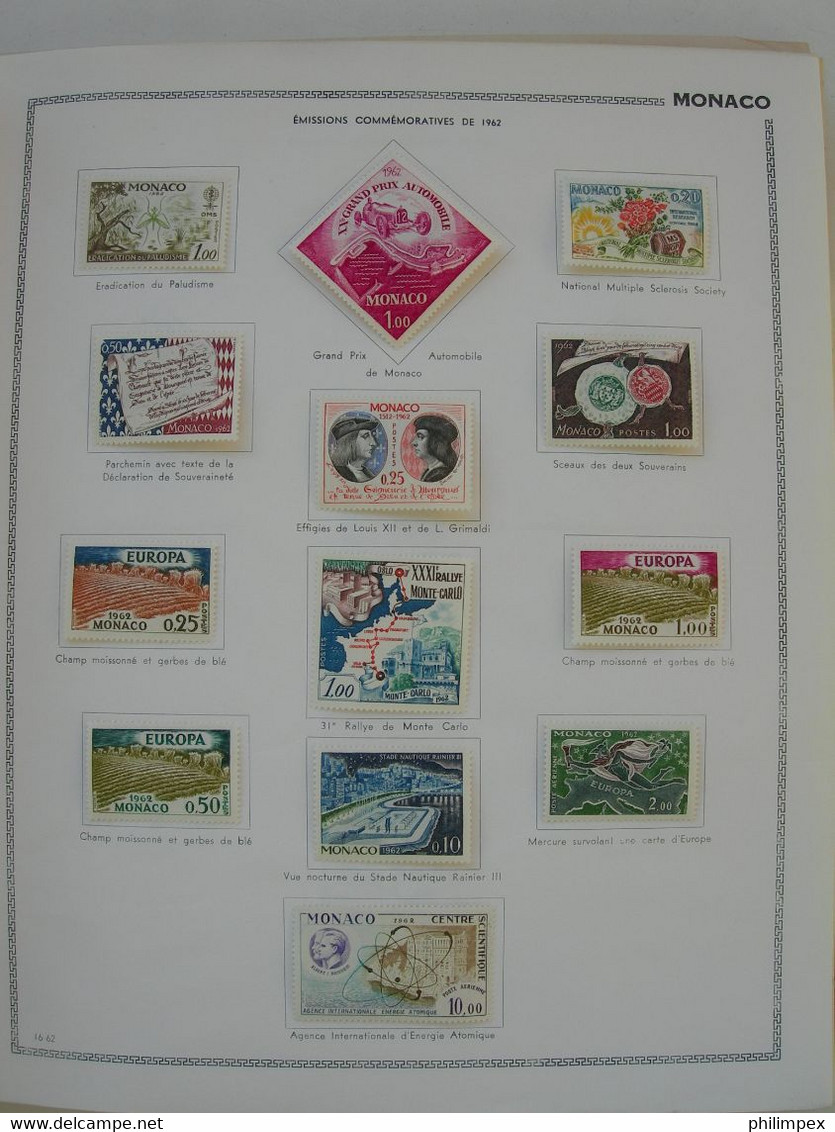 MONACO - SUPERB COLLECTION IN THIAUDE ALBUM, UNUSED VERY LIGHT HINGED!