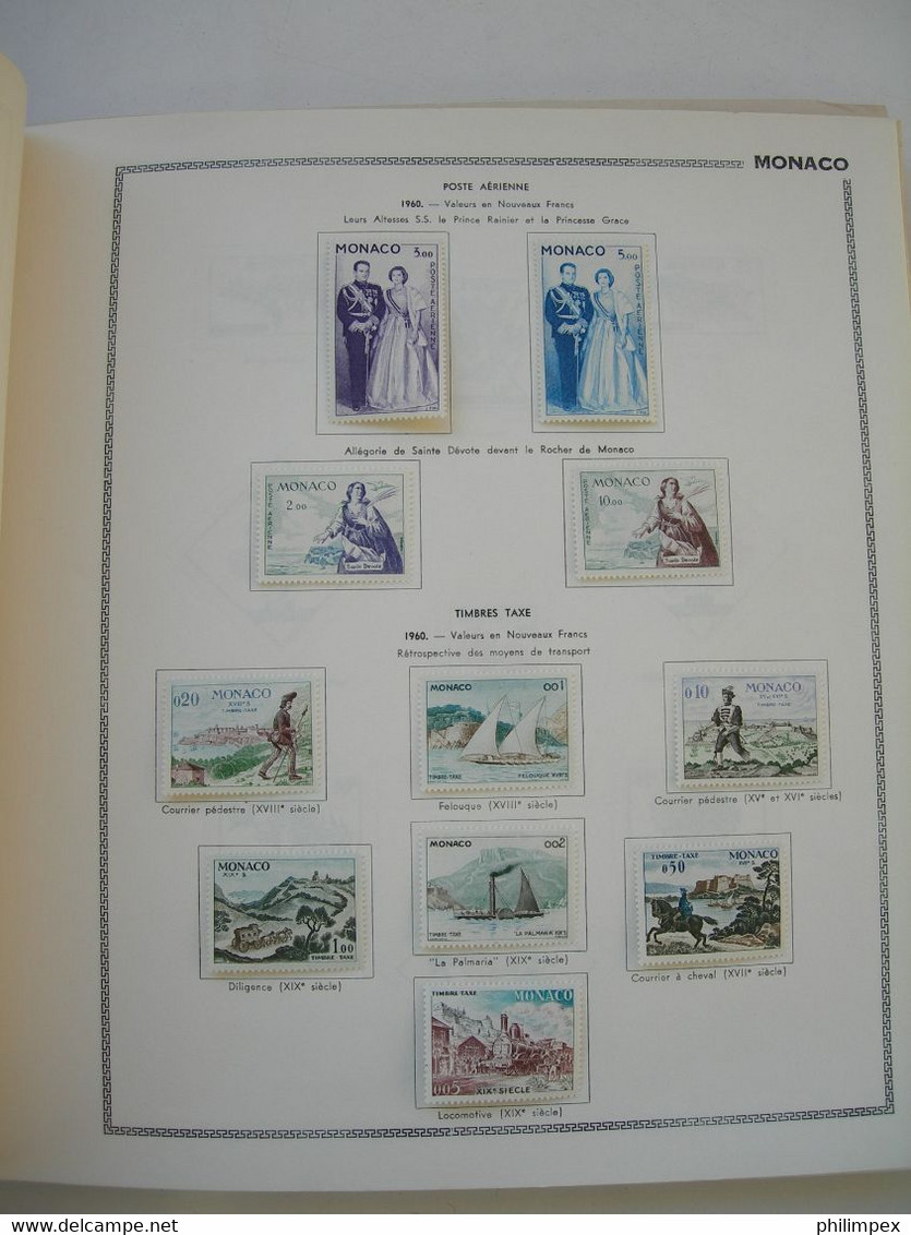 MONACO - SUPERB COLLECTION IN THIAUDE ALBUM, UNUSED VERY LIGHT HINGED!