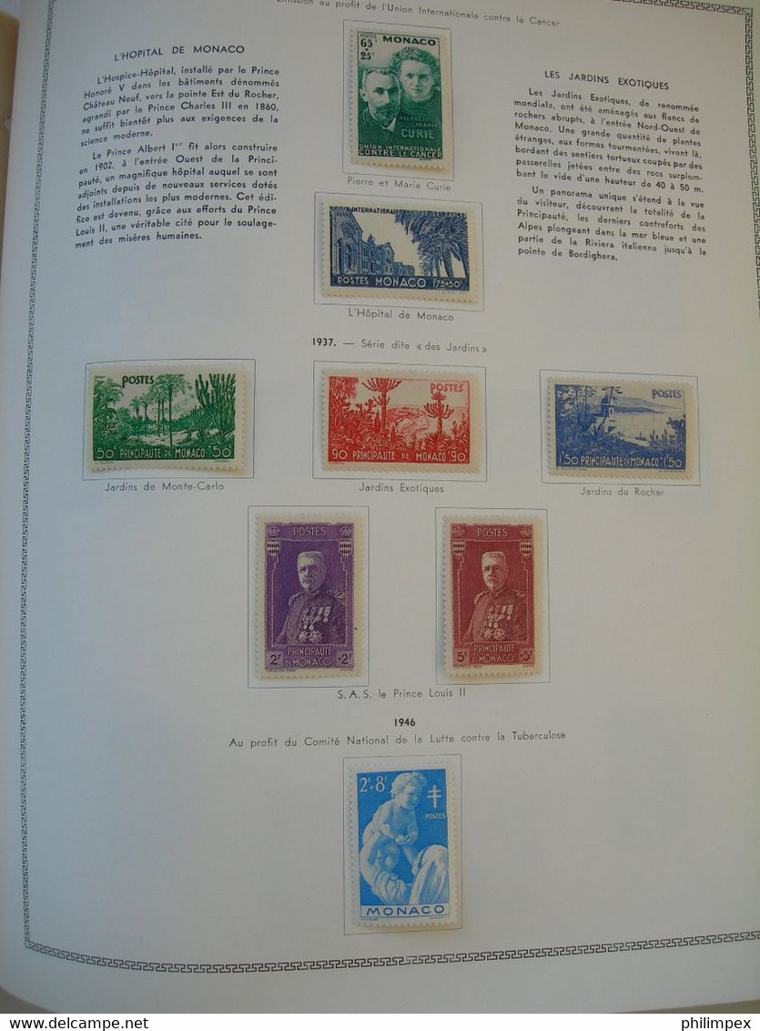 MONACO - SUPERB COLLECTION IN THIAUDE ALBUM, UNUSED VERY LIGHT HINGED!