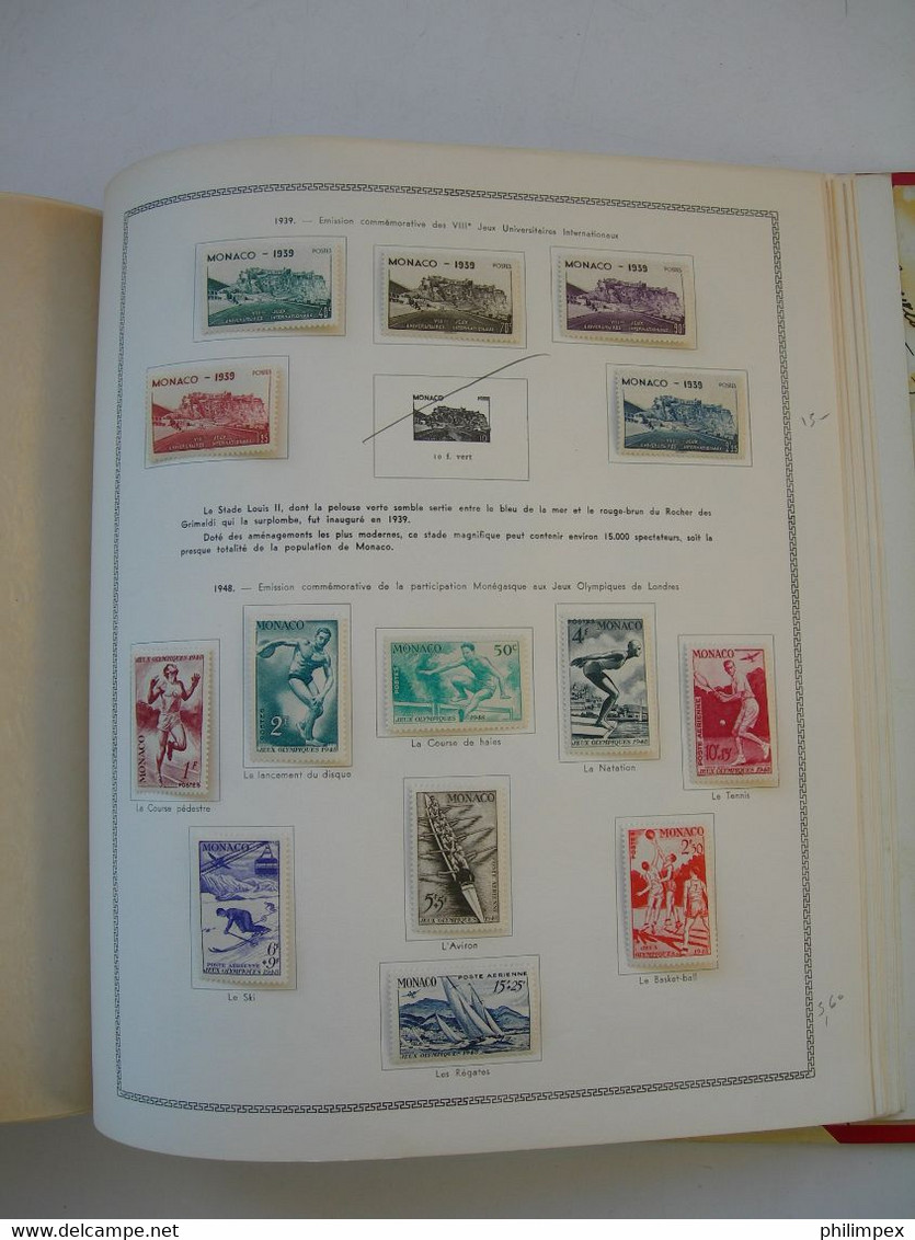 MONACO - SUPERB COLLECTION IN THIAUDE ALBUM, UNUSED VERY LIGHT HINGED!