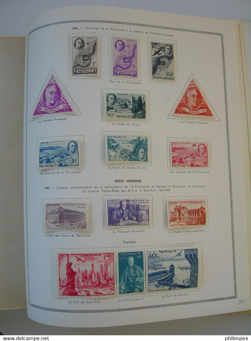 MONACO - SUPERB COLLECTION IN THIAUDE ALBUM, UNUSED VERY LIGHT HINGED!