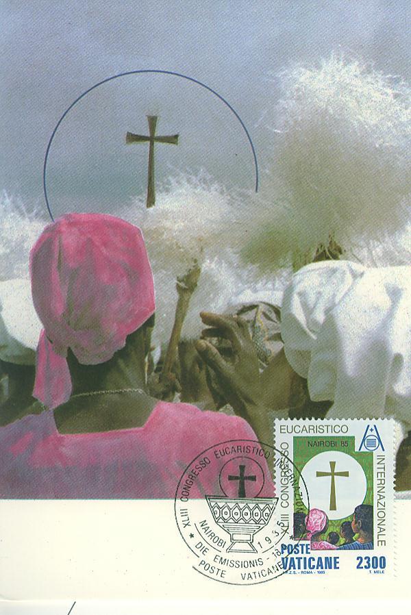 J0121 Congres Eucharistique De Nairobi 782 Vatican 1985 FDC Premier Jour Carte Maximum - Lettres & Documents