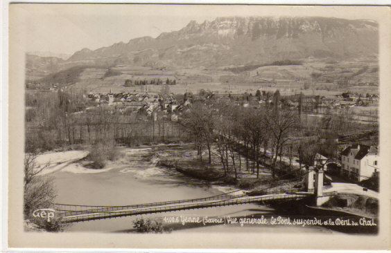 Vue Générale Pont Suspendu - Yenne