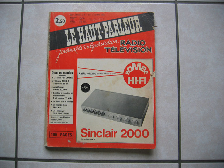 Le Haut-Parleur (journal De Vulgarisation Radio, Télévision) N° 1211, 15 Mai 1969. Sommaire (voir Scan) - Littérature & Schémas