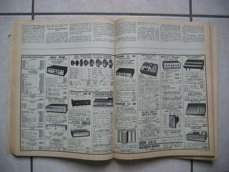 Le Haut-Parleur (journal De Vulgarisation Radio, Télévision) N° 1211, 15 Mai 1969. Sommaire (voir Scan) - Littérature & Schémas