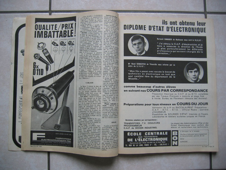 Le Haut-Parleur (journal De Vulgarisation Radio, Télévision) N° 1207, 17 Avril 1969. Sommaire (voir Scan) - Literature & Schemes