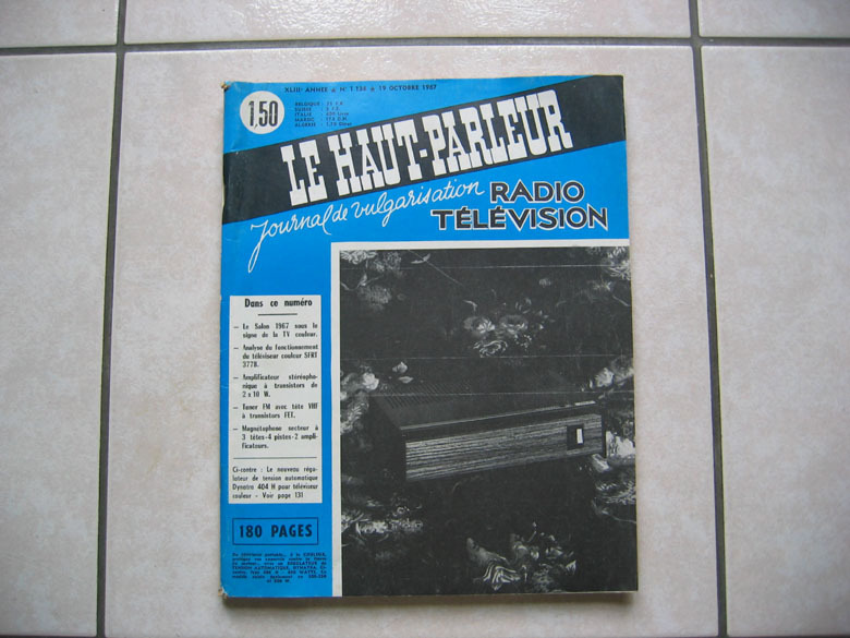 Le Haut-Parleur (journal De Vulgarisation Radio, Télévision) N° 1136, 19 Octobre 1967. Sommaire (voir Scan) - Literatur & Schaltpläne