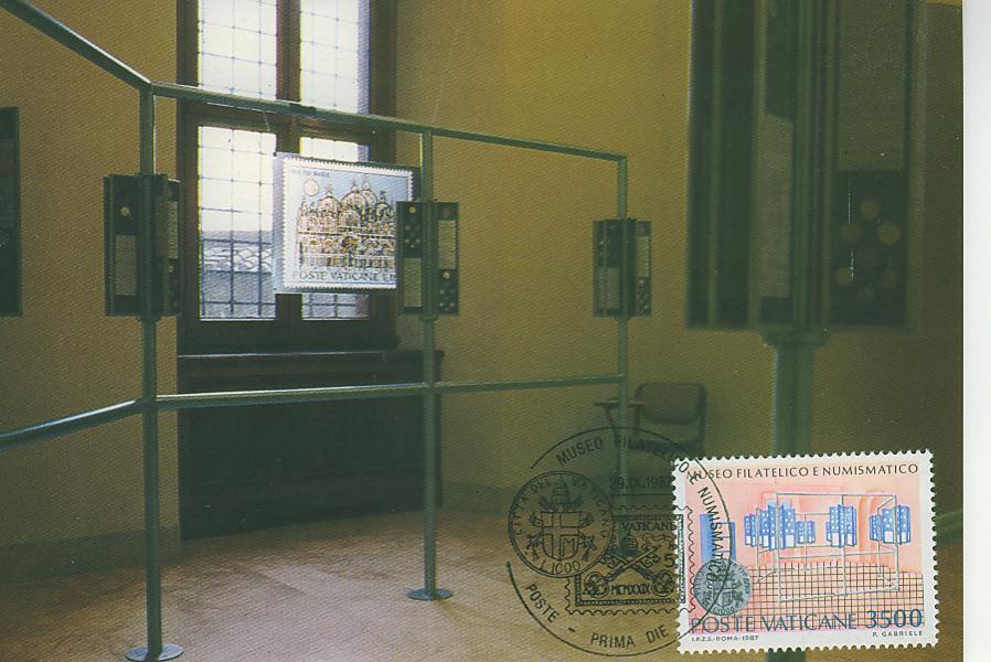 J0602 Musee Numismatique 816 Vatican 1987 FDC Premier Jour Maximum - Lettres & Documents