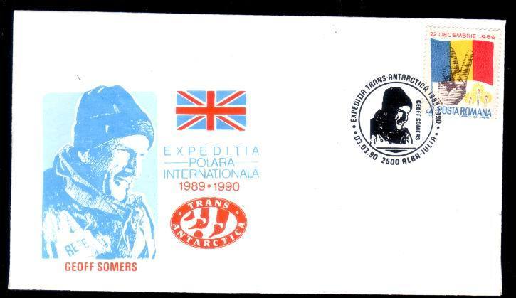 BRITISCH TRANS-ARCTIC EXPEDITION INTERNATIONAL,Geoff Somers,special Cover 1990. - Arctic Expeditions