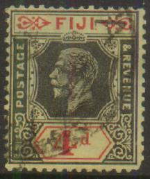 FIJI -  1922 4d King George V. Scott 100. Used - Fiji (1970-...)