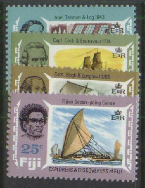 FIJI -  1970 Discovers And Explorers. Ships. Scott 293-6. MNH - Fiji (1970-...)